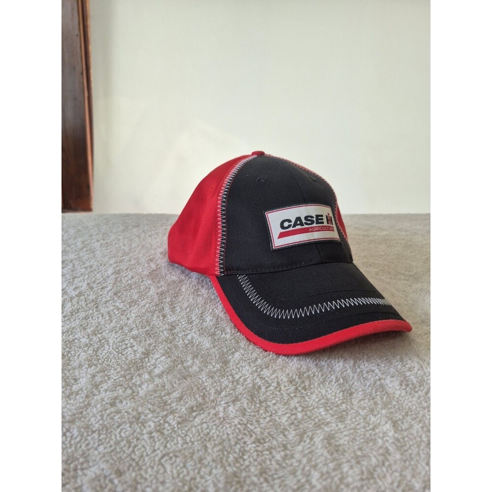 Case IH Agriculture Hat Cap Black Red Strapback K-Products Farm Tractor Cotton